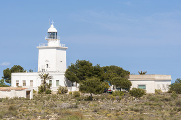 Fototapeta na wymiar Lighthouse of Santa Pola, Alicante, Spain