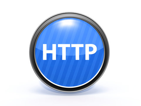 http circular icon on white background
