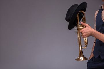 Handsome young jazz man