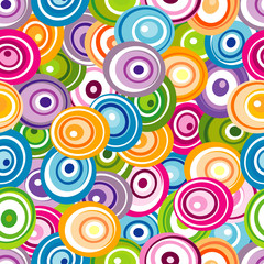 Seamless pattern with varicolored circles