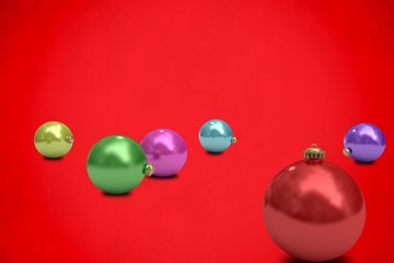 Digitally generated colourful christmas baubles