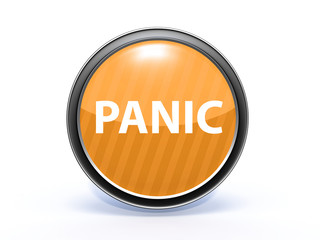 panic circular icon on white background