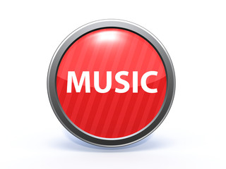 music circular icon on white background
