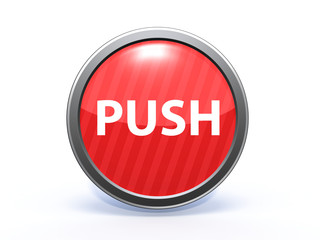 push circular icon on white background