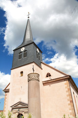 Fototapeta na wymiar Eglise Saint Etienne de Wangen dans le Bas Rhin, Alsace