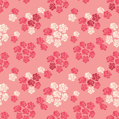 Seamless retro background with roses