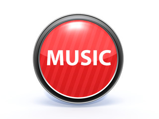 music circular icon on white background