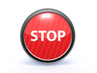 stop circular icon on white background