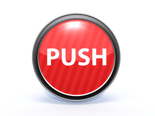push circular icon on white background