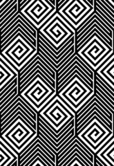Abstract Black and White ZigZag Vector Seamless Pattern