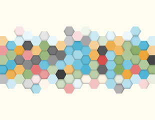 Abstract Honeycomb Hexagon Background, Vector Illustration.