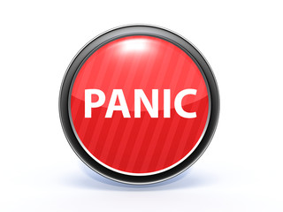 panic circular icon on white background