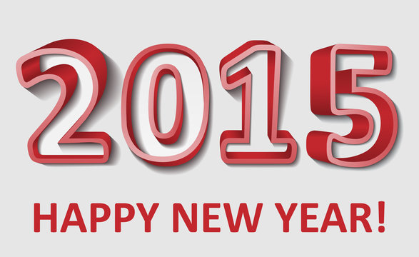 2015 Happy New Year, Vector Illustration