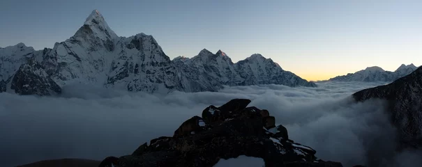 No drill blackout roller blinds Ama Dablam evening or night view of Ama Dablam