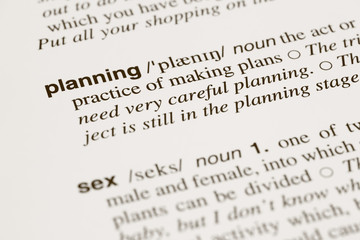 Definition words planning and sex in dictionary