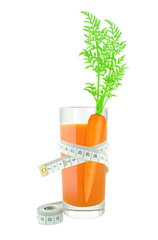 Carrot juice with meter
