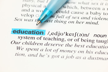 Definition word education in dictionary