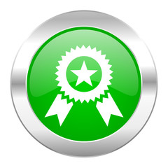 award green circle chrome web icon isolated