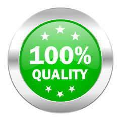 quality green circle chrome web icon isolated