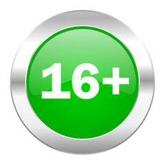 Obraz premium adults green circle chrome web icon isolated