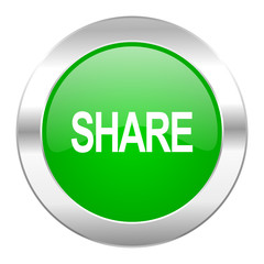 share green circle chrome web icon isolated