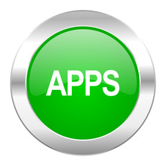 apps green circle chrome web icon isolated