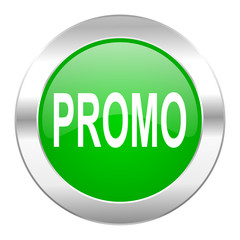 promo green circle chrome web icon isolated