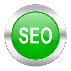 seo green circle chrome web icon isolated