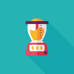 juice machine flat icon with long shadow,eps10
