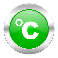 celsius green circle chrome web icon isolated