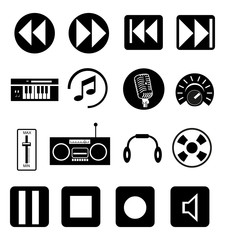 Musical icons set