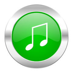 music green circle chrome web icon isolated