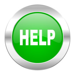 help green circle chrome web icon isolated