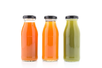 Juice bottle isolated on white background