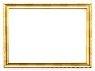 Wooden frame isolated on white background