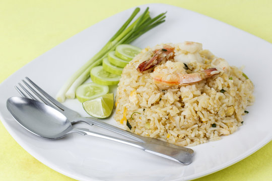 stir fried rice with shrimp