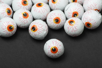 Chocolate candy eyeballs for Halloween treats