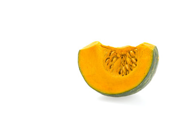 Pumpkin slice isolated on white background