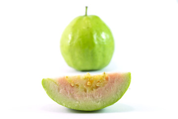 Guava on white background