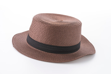 Straw hat isolated on white background