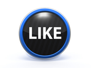 like circular icon on white background