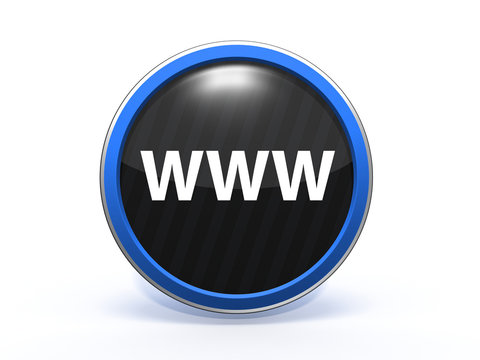 www circular icon on white background