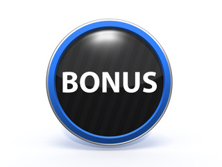 bonus circular icon on white background
