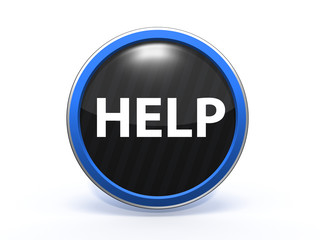 help circular icon on white background