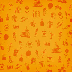 Birthday, anniversary, jubilee party invitation card, postcard