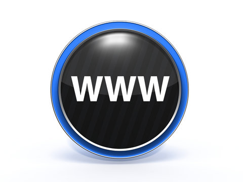 www circular icon on white background