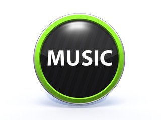 music circular icon on white background