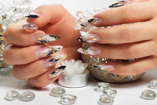Studio nail art. Design female nails.