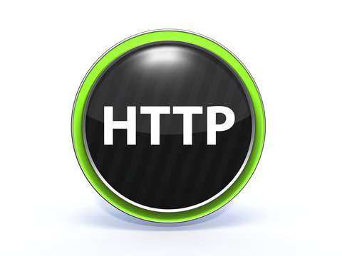 http circular icon on white background