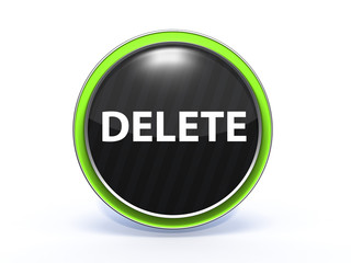 delete circular icon on white background